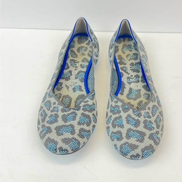 Rothy's The Flat Grey Spotted Animal Print Knit Ballet Flats Womens US 9.5 EU 40 - Picture 3 of 16